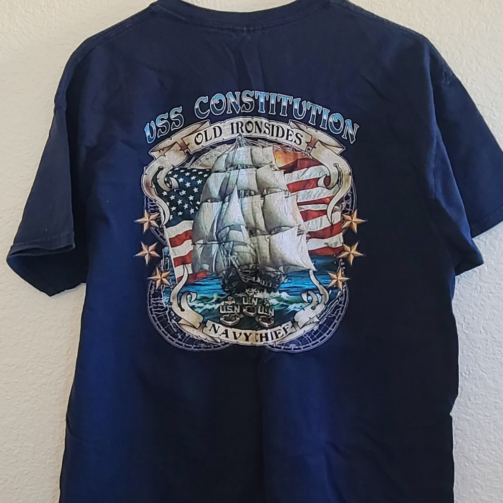 Navy Chiefs Mess USS Constitution t-shirt men's large